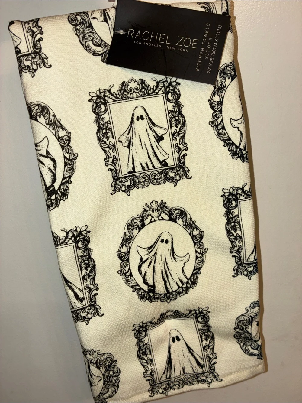 Rachel Zoe ghost portrait kitchen towel set